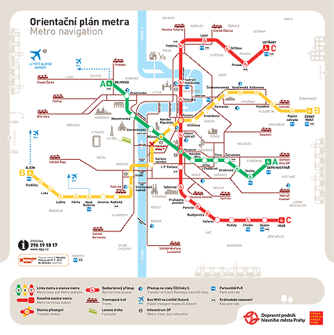 Mapa pražského metra Mapa pražského metra